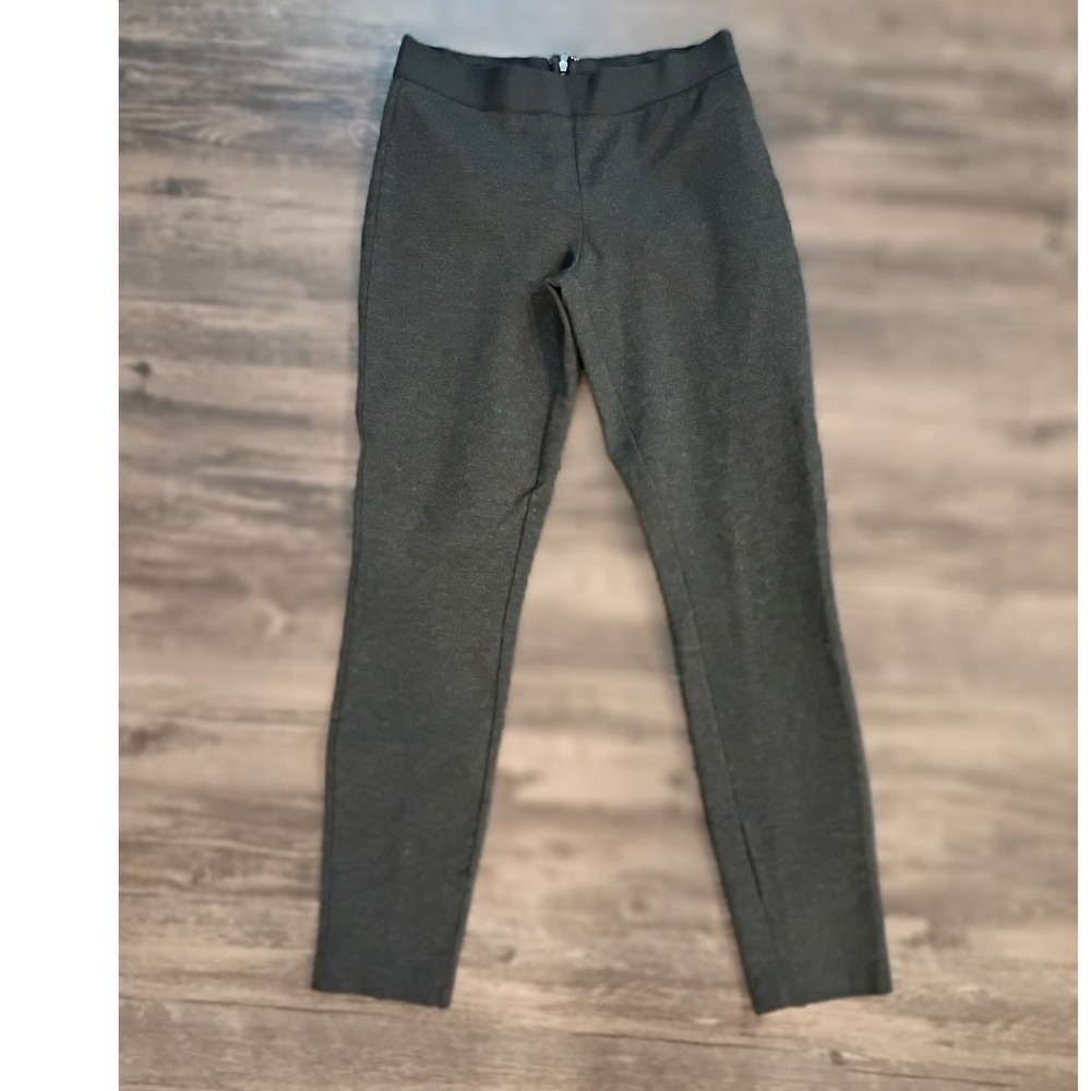 J.Crew Any Day Ponte Slim Pants Charcoal Gray Heather Back Zip Size 2S